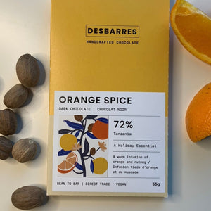 Orange Spice Dark Chocolate Bar