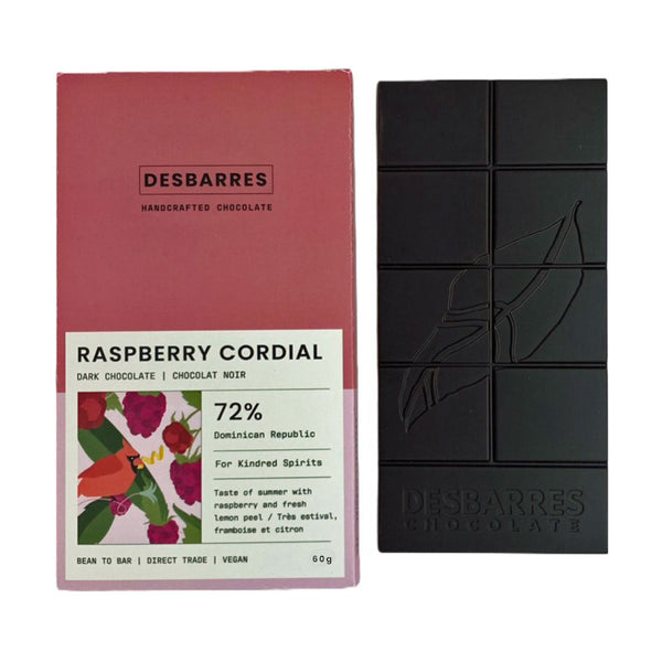 Raspberry Cordial Dark Chocolate Bar