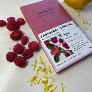 Raspberry Cordial Dark Chocolate Bar
