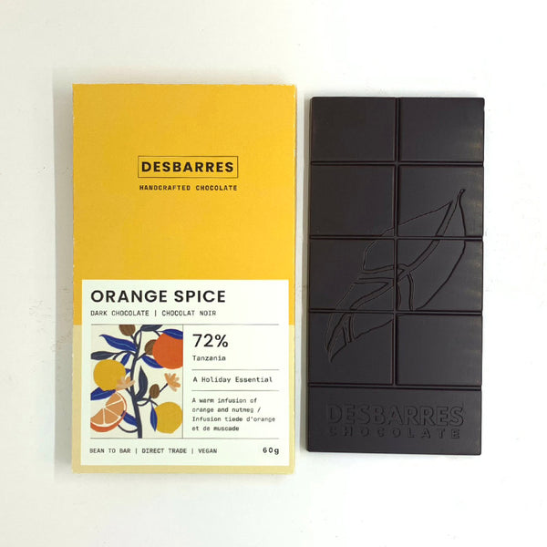 Orange Spice Dark Chocolate Bar